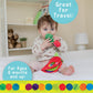 KIDS PREFERRED Eric Carle Very Hungry Caterpillar Activity Apple and Plush - Crinkle Texture Inside and Attached Leaf Teether -