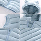 Aiwuhe Baby Boys Girls Hooded Puffer Vest Winter Lightweight Sleeveless Bear Ears Zipper Up Jacket Blue 90