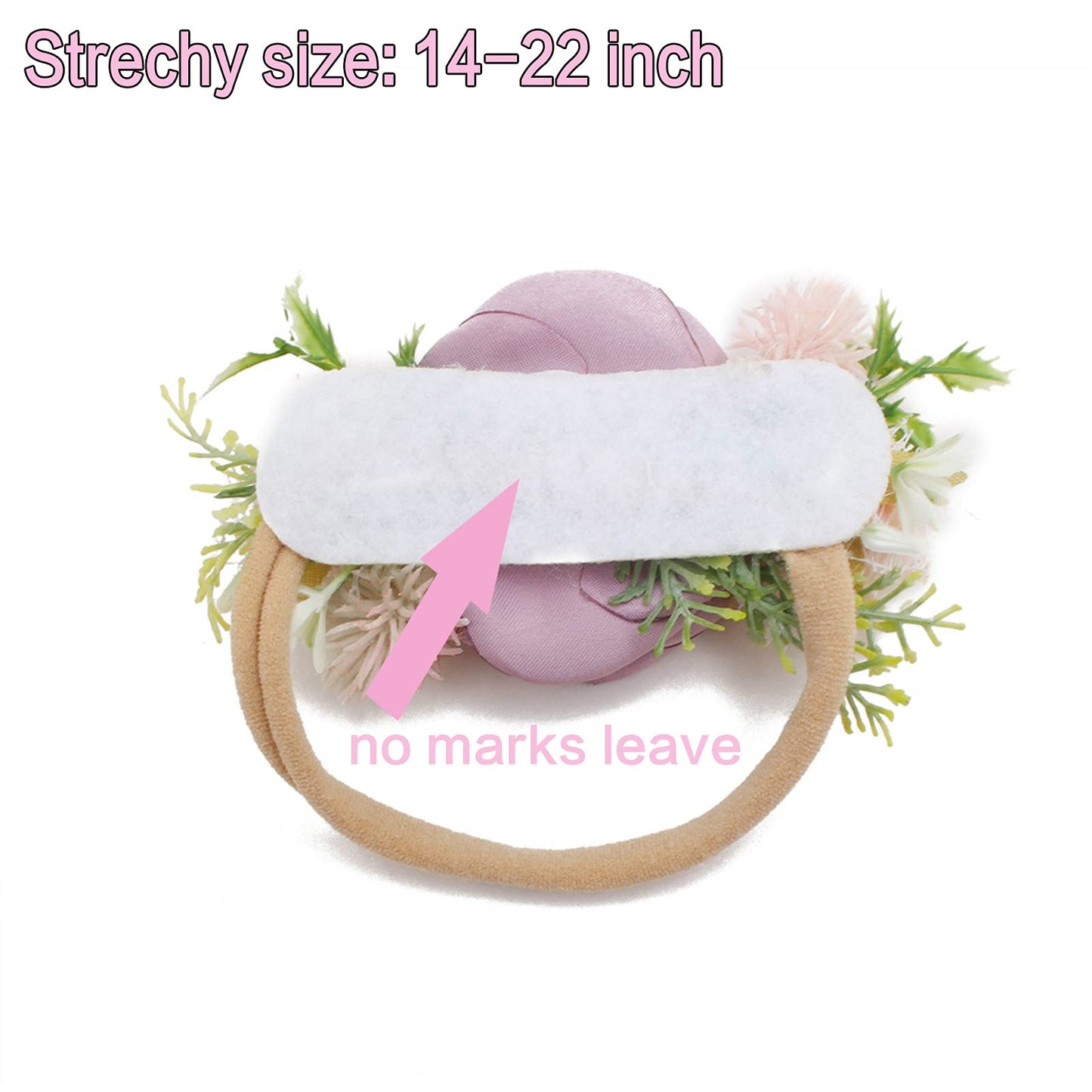 BFNAAgirl Baby Girl Headbands Nylon Flower Elastic Hairbands 3pcs Hair Accessories Gift for Newborn Infant Toddlers (YM4)