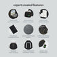 Huggies Sunshine Pack Diaper Backpack, Black Leather, One Size