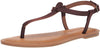 Amazon Essentials Womens Casual Thong Sandal With Ankle Strap, Brown, 85