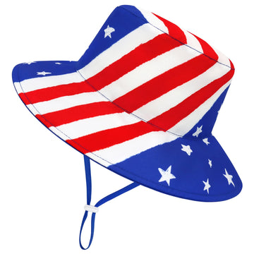 Olreco Baby Sun Hat Toddler Bucket Hat Baby Bucket Hat Toddler Girl Sun Hat Toddler Hats Toddler Summer Hat Red White Blue Hat,