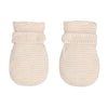 Newborn Baby No Scratch Mittens Stay On, 100% Cotton Breathable, Adjustable Infant Gloves For Baby Boys Girls Mittens (Khaki Str