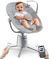 Zoicay Electric Baby Swing with 3 Modes & 5 Speeds, 12 Lullabies and 3 Timer Settings Portable Infant Swing, 2 Seat Positions & 