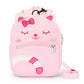 mibasies Toddler Backpacks for Girls 2-4: Cute Cat Plush Backpack - 3D Animal Cartoon Mini Travel Bag -10 inch Backpack Leash fo