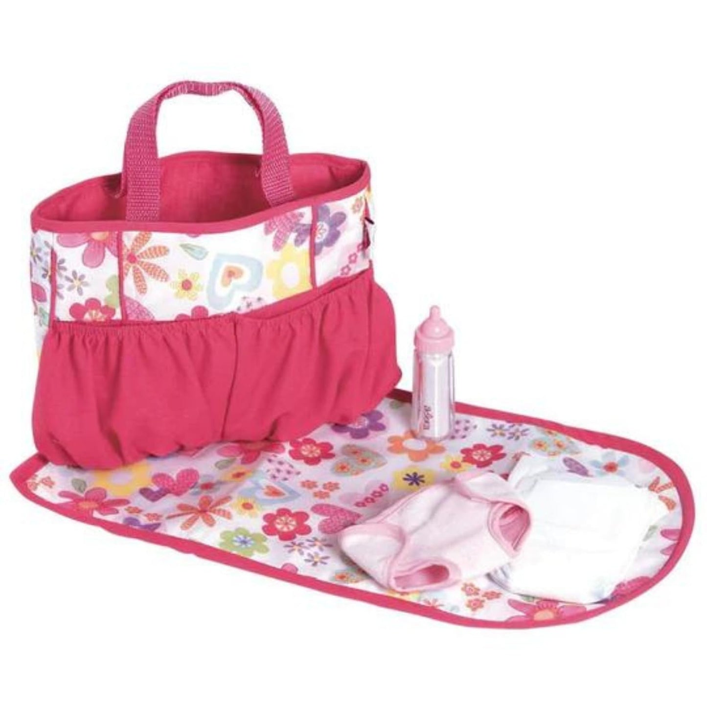 Adora Baby Doll Diaper Bag With Sturdy Straps, Includes Changing Mat And 2 Doll Diapers (Fits 13' Dolls), Birthday Gift For Age