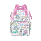 Personalized Diaper Bag Backpack for Women, Custom Name Nursing Mommy Daypack, Diaper Bag for Boys Girls, New Mom Gifts (Mermaid