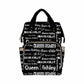 Artsadd Personalized Diaper Bag With Name, Customized Black Signature Nappy Backpack With Thermal Pockets Multi-Function Baby Ba