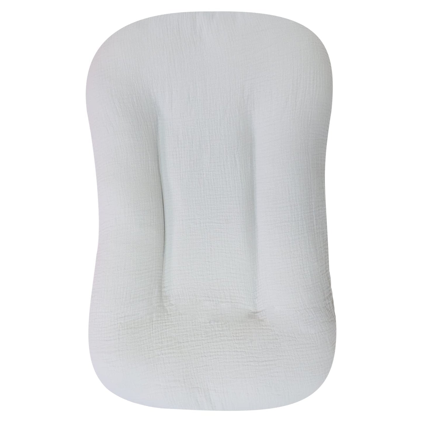 Hooyax Muslin Baby Lounger Cover Soft Organic Cotton Slipcover Fits Newborn Lounger For Baby Boys And Girls, Washable (Light Gra