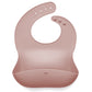 Ali+Oli Silicone Bib (Soft Blush) Waterproof Silicone Bibs for Babies & Toddlers, Adjustable Baby Feeding Bib, Food-Grade Silico