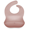 Ali+Oli Silicone Bib (Soft Blush) Waterproof Silicone Bibs for Babies & Toddlers, Adjustable Baby Feeding Bib, Food-Grade Silico
