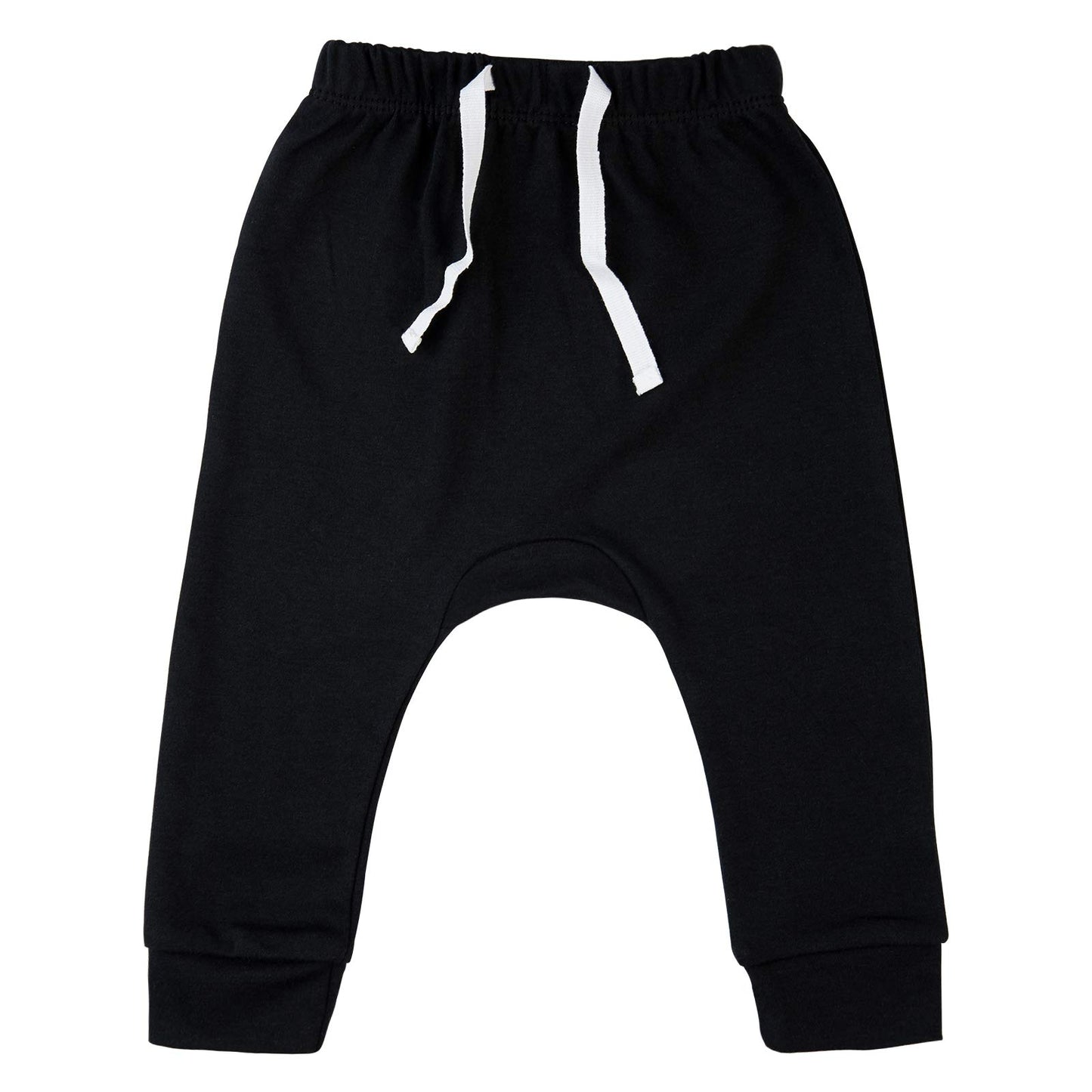 Sobowo Baby Joggers 3-6 Months Baby Boy White Pants Newborn Baby Boy 3-Pack Joggers Infant Baby Cotton Harem Pants For Toddler B