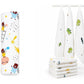 Baby Essentials Combo: 6 Layer Muslin Washcloth Pack of 5 + Muslin Swaddle Wrap Pack of 3 | 100% Cotton Soft & Breathable | Newb