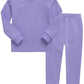 Vaenait Baby Kids Toddler Cotton Sleepwear Pajama Pjs 2Pcs Set Basic Lightpurple Jm