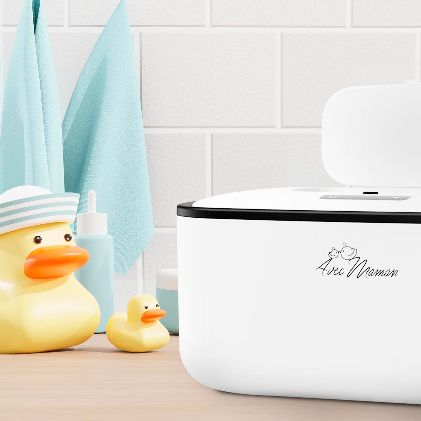 Avec Maman Baby Wipe Warmer Dispenser S1 - Adjustable Digital Temperature Control - Wipe Warmer And Baby Wet Wipes Dispenser - B