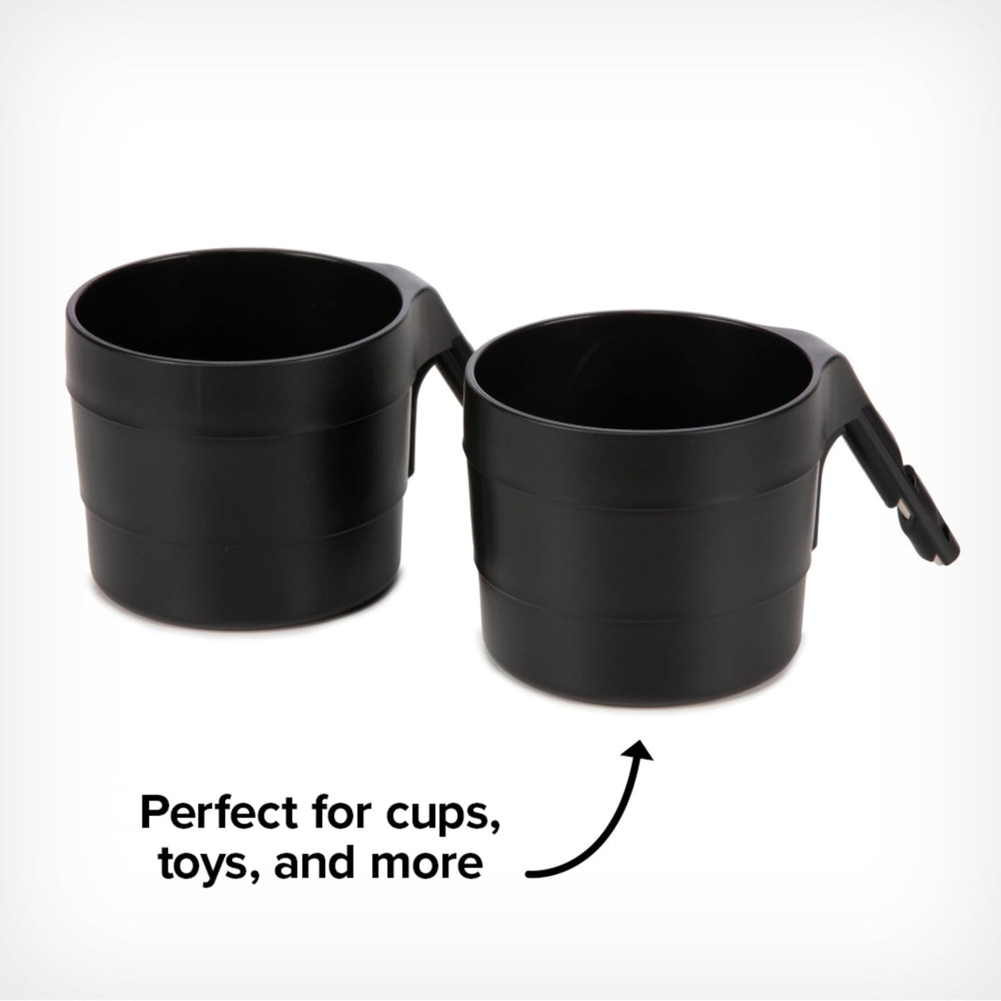 Diono Xl Car Seat Cup Holders For Radian And Everett Car Seats, Pack Of 2 Cup Holders, Black