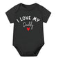 Lillypupp I Love My Daddy Baby Romper Onsie For Newborn Baby Girl And Boy. Gift For Father And Husband. (03Month, Dad, Black)