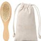 Minku Creation Natural Wooden Baby Hair Brush  Soft Natural Bristle Baby Brush For Scalp Health & Cradle Cap Treatment