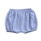 Looly Baby Bloomers Unisex Baby Girls Boys Cotton Linen Blend Shorts (90, Blue)