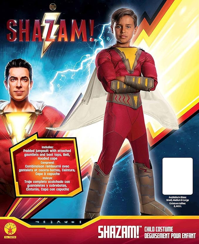 Rubies Child'S Shazam! Movie Deluxe Shazam Costume, Small