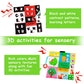 beetoy Tummy Time Baby Mirror Toys with Black and White Pattern, High Contrast 3D Activity Play Crinkle Toys Baby Mirror for New