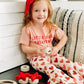 Wybzd Baby Girl Valentines Day Outfit Little Miss Valentine Short Sleeve T-Shirt Top Bell-Bottom Pants Sets Cute Toddler Clothes
