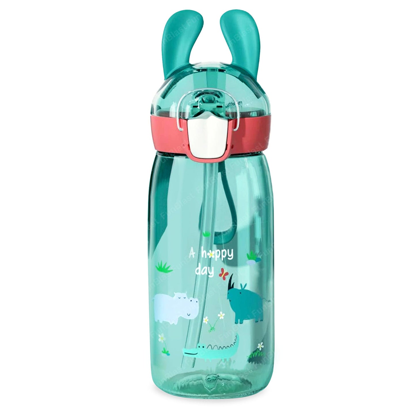 FunBlast Water Bottle for kids, Cute Design Water Bottle with Sipper, TritanSipper Bottle for Kids Antileak Kids Cartoon Water