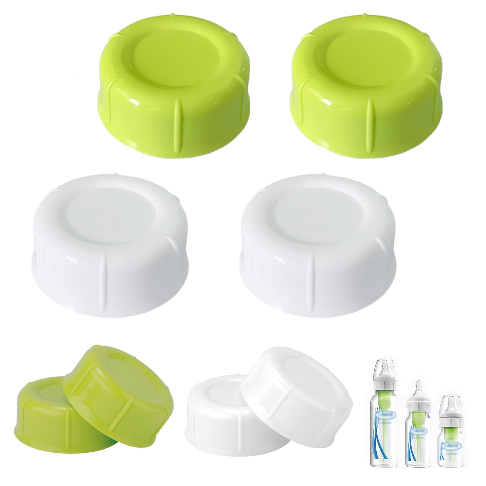 Travel and Storage Caps for Dr Brown Narrow Baby Bottles, Replacement Lids Compatible with Dr. Browns, Pack of 8