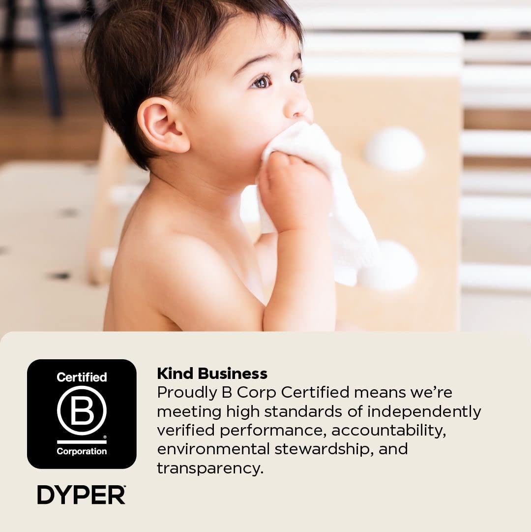Dyper Baby Wet Wipes | 99.9% Water Unscented For Sensitive Newborn Skin | Hypoallergenic | Honest Ingredients | Made With Plant-