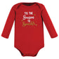 Hudson Baby Unisex Baby Cotton Long-Sleeve Bodysuits, Girl Christmas Sayings, 18-24 Months