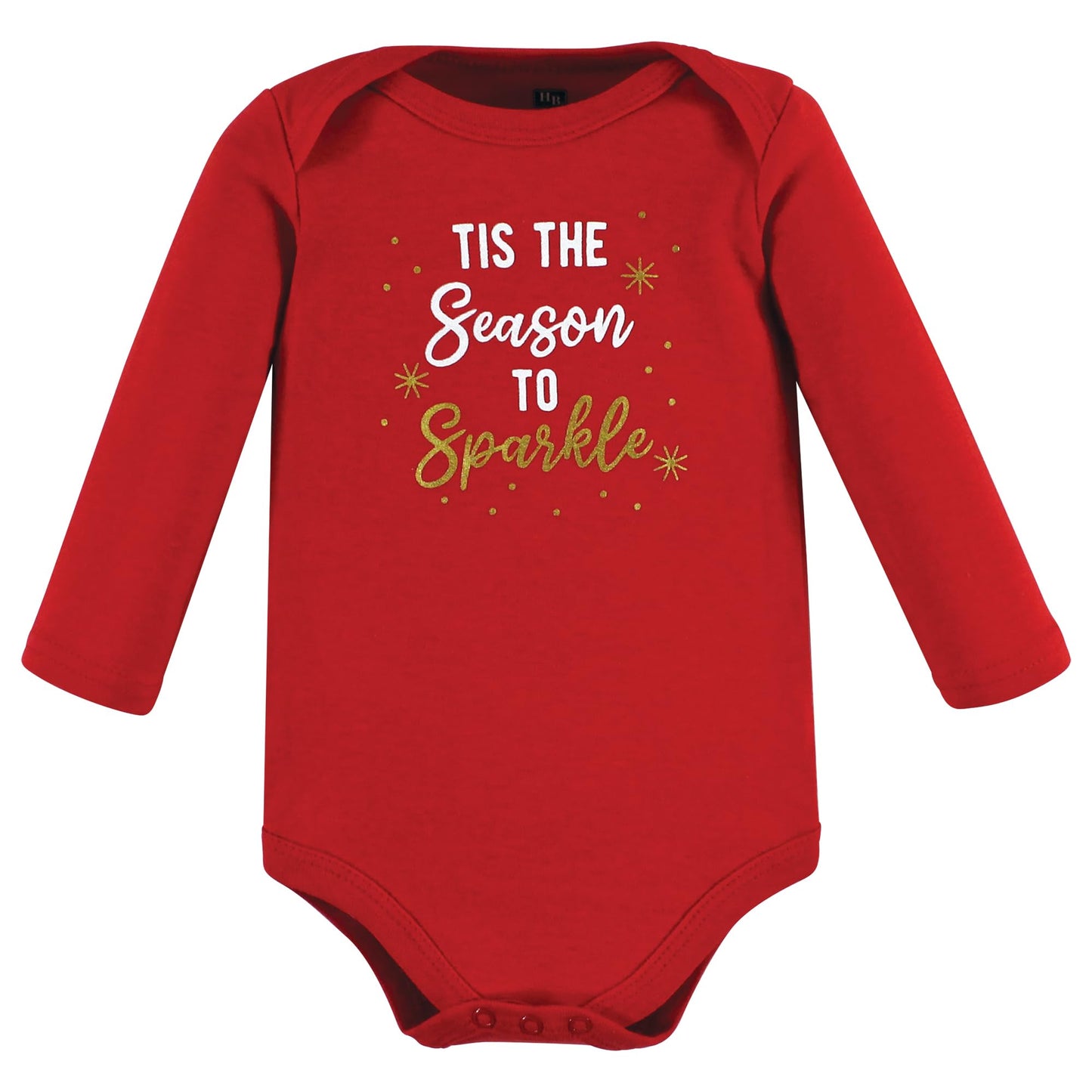 Hudson Baby Unisex Baby Cotton Long-Sleeve Bodysuits, Girl Christmas Sayings, 18-24 Months