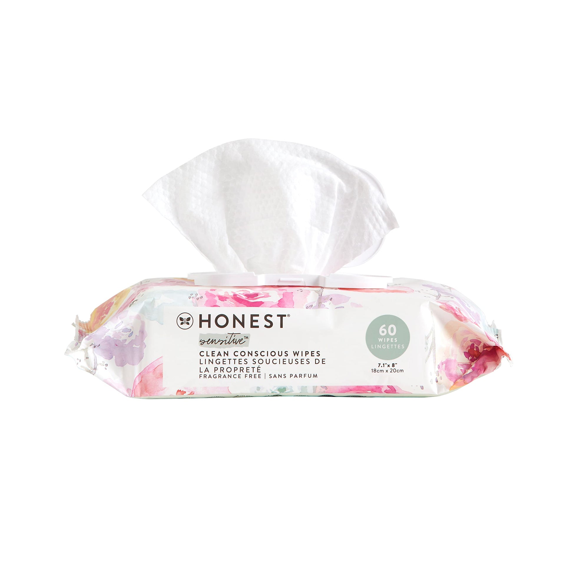 The Honest Company Clean Conscious Wipes  99% Water, Compostable, Plant-Based, Baby Wipes  Hypoallergenic, Ewg Verified  Rose Bl