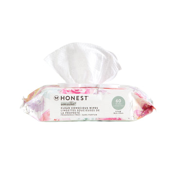 The Honest Company Clean Conscious Wipes  99% Water, Compostable, Plant-Based, Baby Wipes  Hypoallergenic, Ewg Verified  Rose Bl