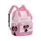 Artsadd Custom Name Diaper Bags Multifunction Backpack, Pink Stripe Love Travel Back Pack Customized Large Capacity Mommy Nappy