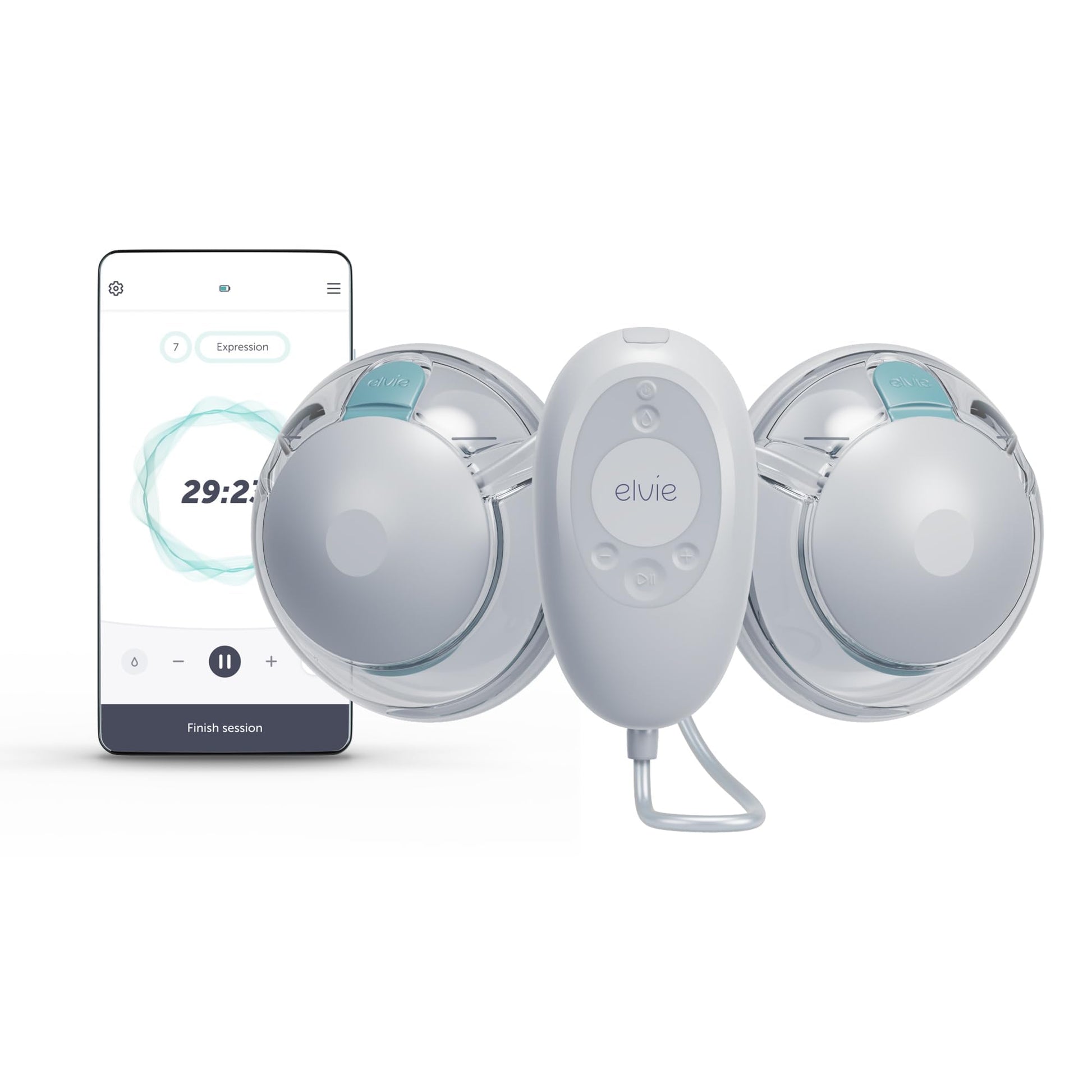 Elvie Stride 2 | Soft-Silicone Double Electric Breast Pump - Hospital-Grade Suction Breast Pump - Breast Pumping Essentials | Ul