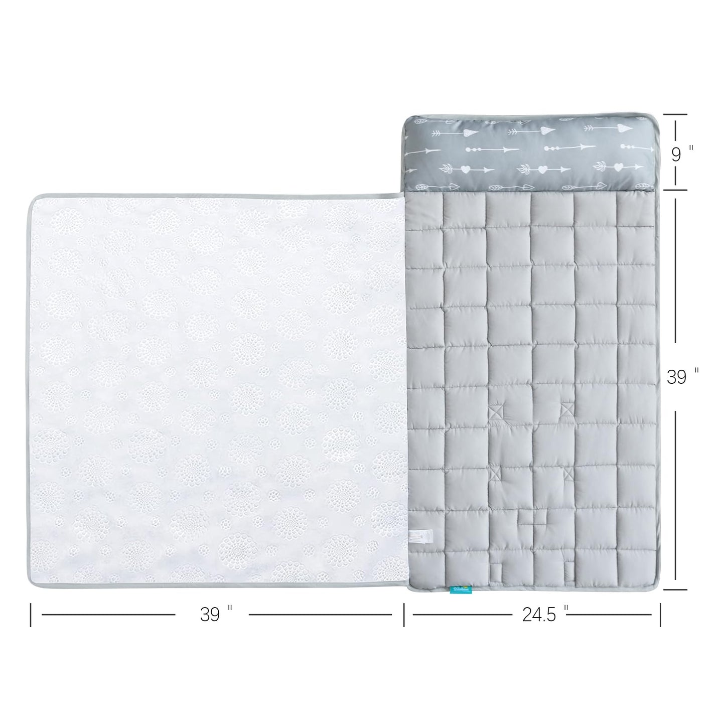 Nap Mat With Removeble Pillow And Fleece Blanket For Regalo My Cot/Joovy Travel Cot, Super Soft & Skin Friendly, Perfect Kids Sl