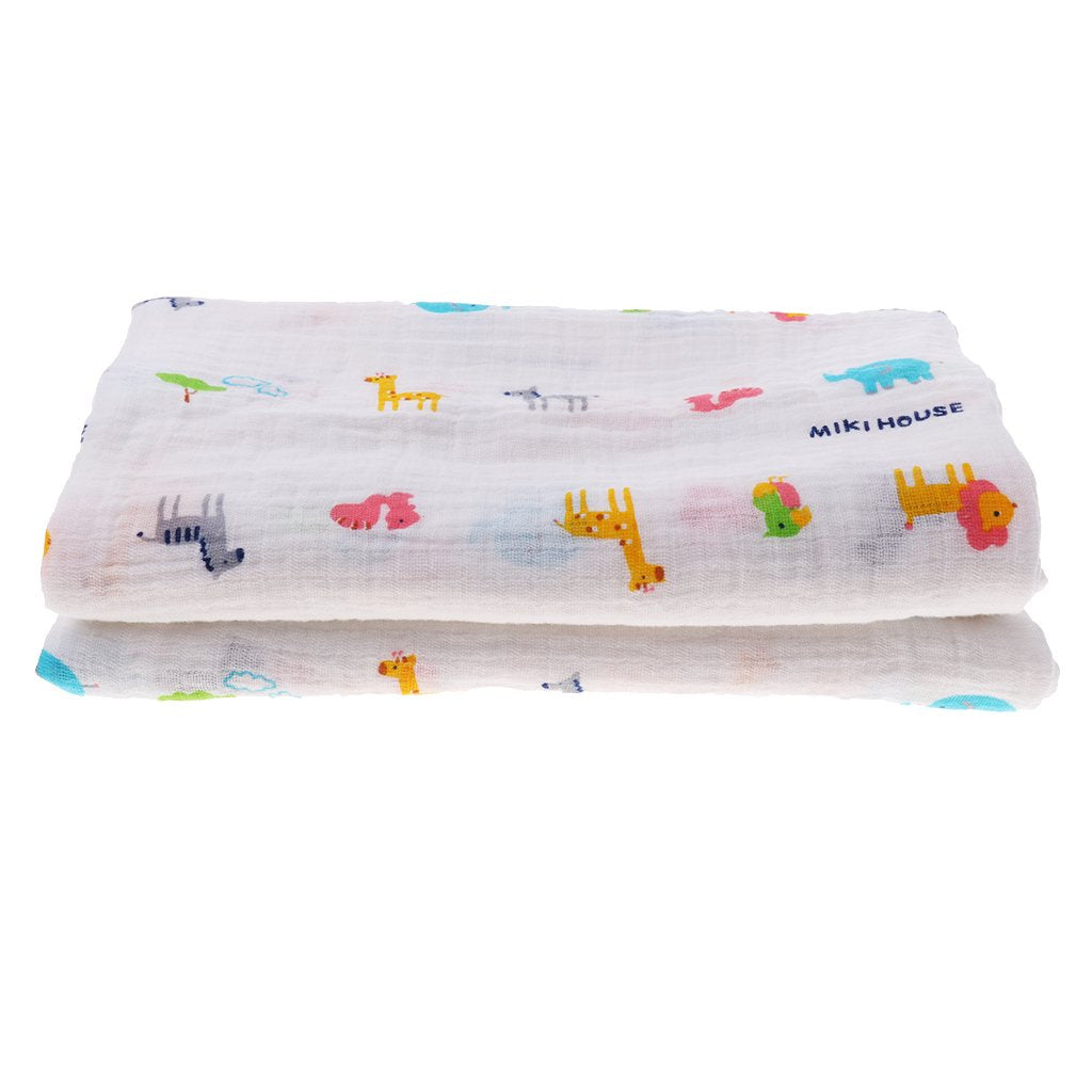 BNF Baby Cotton Gauze Wrap Towel Infant Swaddle Blankets Zoo | Baby | Nursery Bedding | 1xPiece Baby Cotton Gauze Blanket