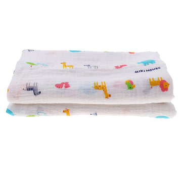 BNF Baby Cotton Gauze Wrap Towel Infant Swaddle Blankets Zoo | Baby | Nursery Bedding | 1xPiece Baby Cotton Gauze Blanket