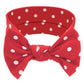 Babygiz Baby Girl Headbands-Infant,Toddler Cotton Handmade Hairbands With Bows Child Hair Accessories (Red With White Polka Dots
