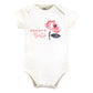 Touched By Nature Unisex Baby Organic Cotton Bodysuits, Bubblegum Floral, 6-9 Months