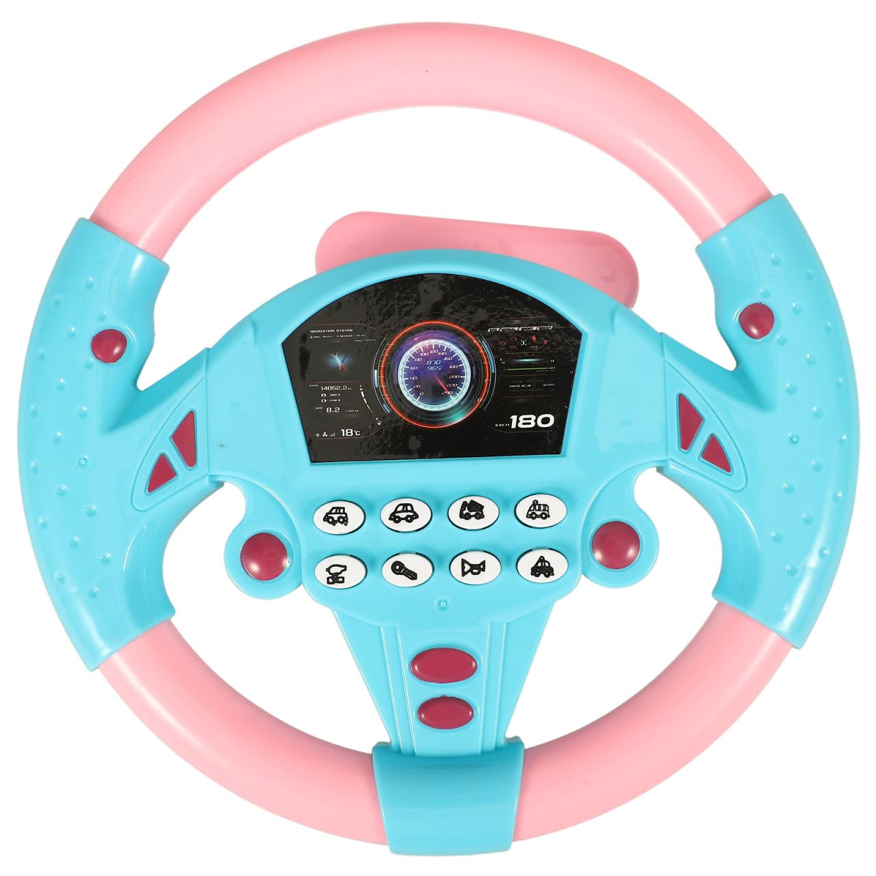 TOYANDONA Steering Wheel Toy Plastic Toy Steering Wheel for Kids Simulated Driving Controller with Light and Music Electric Soun