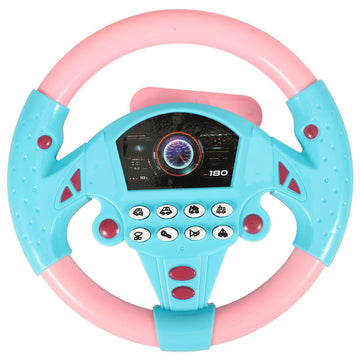 TOYANDONA Steering Wheel Toy Plastic Toy Steering Wheel for Kids Simulated Driving Controller with Light and Music Electric Soun