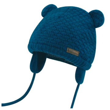 Duoyeree Kids Baby Hat Soft Warm Cable Knit Beanie Toddler Girl Fall Winter Hats(Star Blue,6-12 Months)