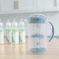 Dr. Brown'S Baby Formula Mixing Pitcher With Adjustable Stopper, Locking Lid, & No Drip Spout, 32Oz, Bpa Free, Blue