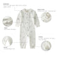 Owlivia Organic Cotton Baby Boy Girl Zip Up Sleep N Play, Footless, Long Sleeve(Newborn, Blue)