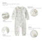 Owlivia Organic Cotton Baby Boy Girl Zip Up Sleep N Play, Footless, Long Sleeve(12-18 Months, Off-White)