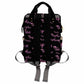 Artsadd Custom Name Diaper Bag For Mom, Personalized Pink Glitter Monogram Backpack With Stroller Straps Large Travel Shoulder B