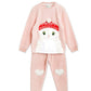 Cherry Crumble Kids Girls Round Neck Full Sleeve Winter Sleepwear Nightsuit Regular Pajama Set (WsNsuit2_Peach_1112 Years)