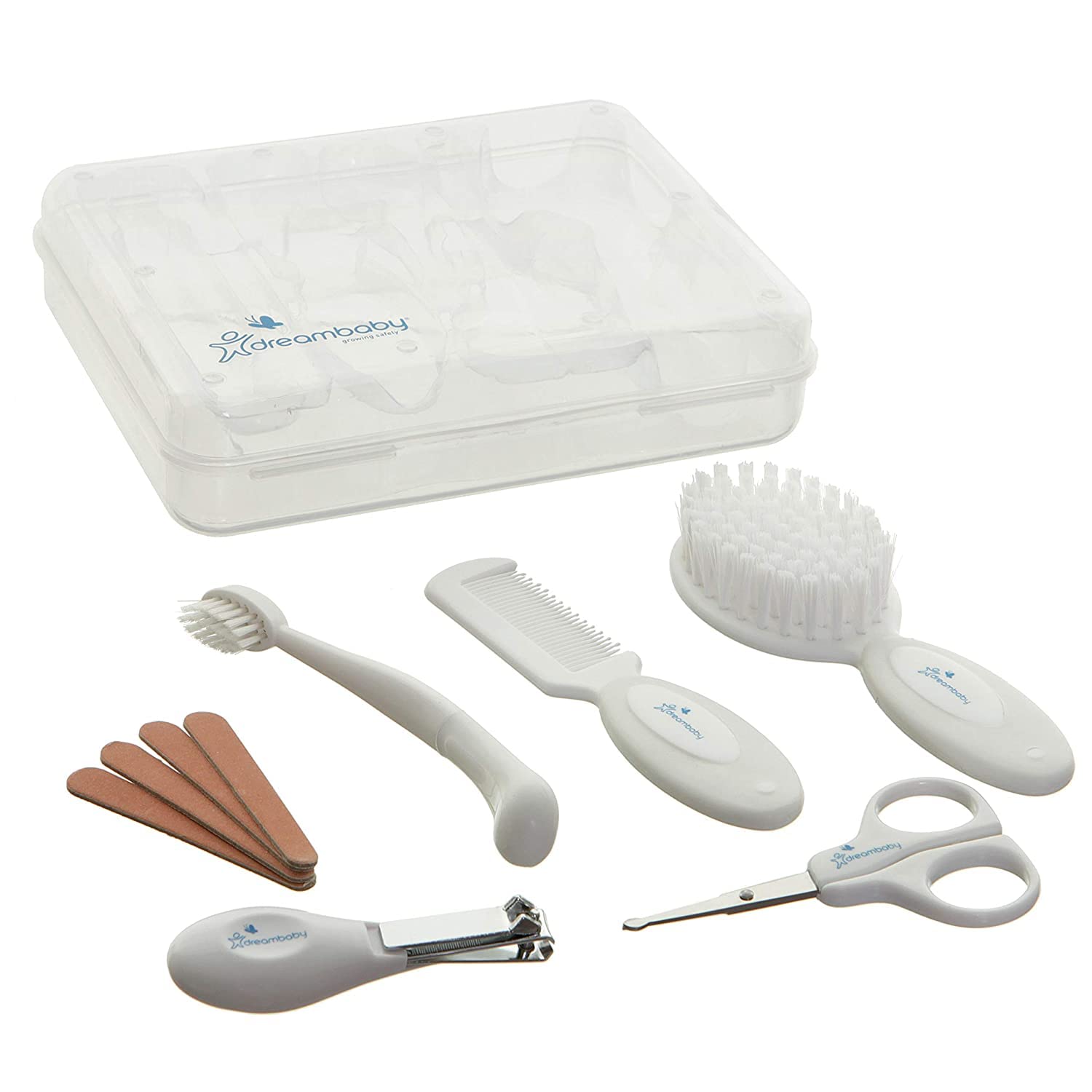 Dreambaby Essential 10Pc Baby Grooming Kit, Newborn Safety Care Set With Brush, Comb, Toothbrush, Nail Clippers, Nail Scissors,