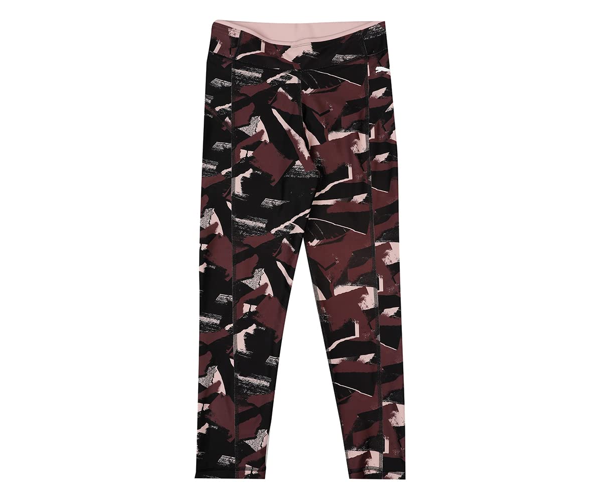 Puma Girls Modern Sports AOP 7/8 Tights, Dusty Plum, 104 (67019575)